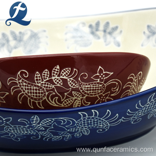 High Quality Decoration Ceramic Snack Salad mixing Bowl